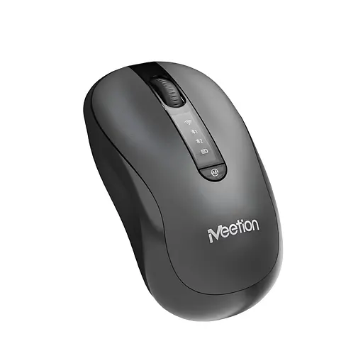 Беспроводная мышь MEETION BTM185R 2.4G+Bluetooth с аккумулятором черная - фото 3