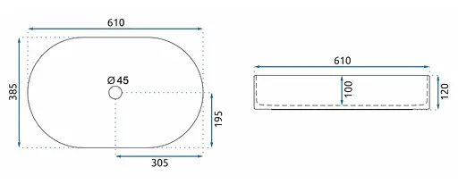 Умивальник Rea Nadia Shiny Aiax накладний мармур REA-U6506, Мармур - фото 7