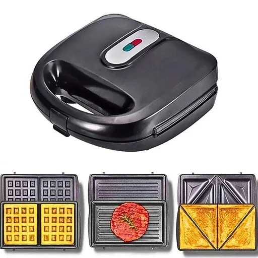 Электрогриль мультимейкер Henschll HS-056 6в1 со съемными формами 2200 Вт - фото 3