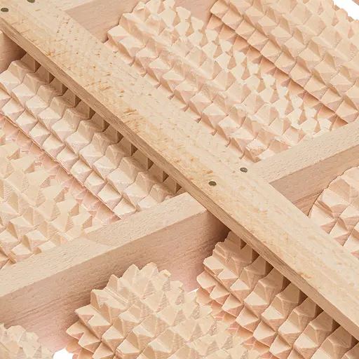 Масажер для ніг дерев'яний зубчастий на 10 роликів Праймед 30х26.5х5 см, Woodly 84197 - фото 8