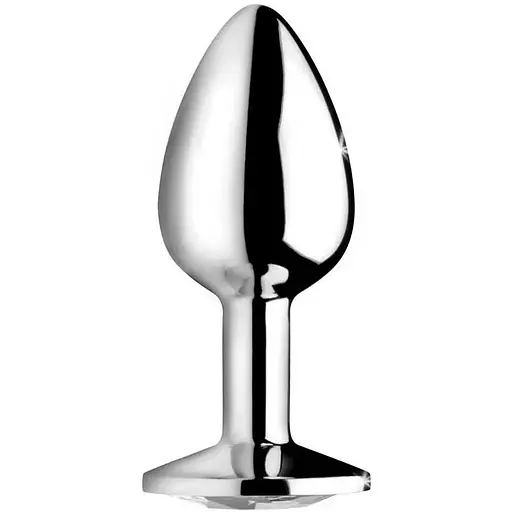 Анальна пробка Fantasy Silver Butt Plug Diamond S 7 см (білий)