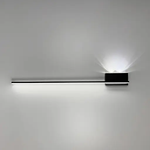 Бра Line F у чорному корпусі із лінзами по правій стороні 80 см Арт. WJ 011/800 L BK - фото 5