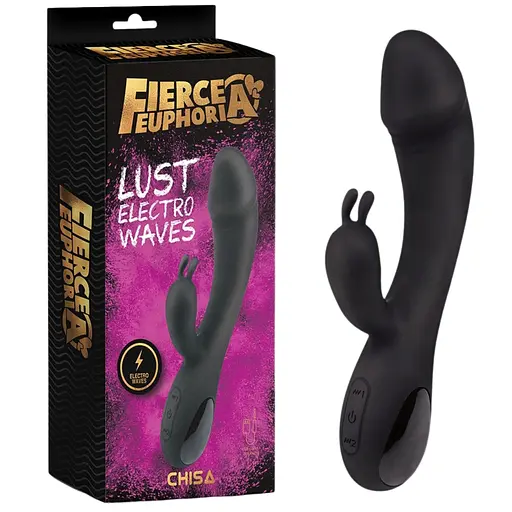 Вібратор-кролик Fierce Euphoria Lust Electro Waves 19.5 см чорний - фото 7
