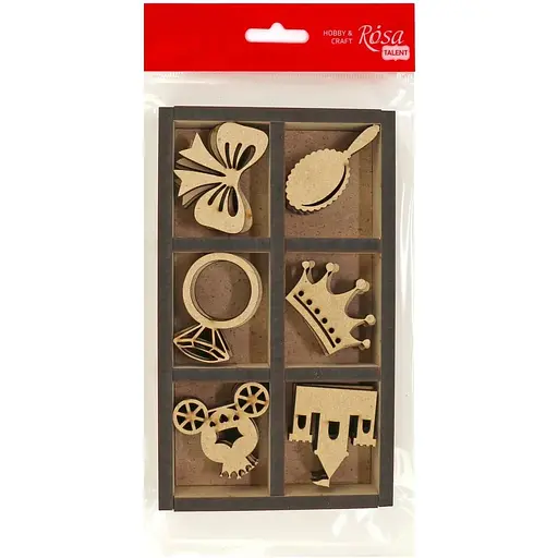 Набір міні-заготовок Rosa Talent Для дівчаток МДФ 18 шт