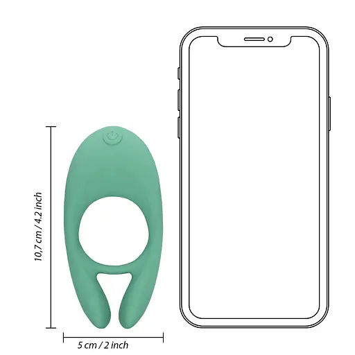 Кільце ерекційне Loveline Pointed Cock Ring 10.7 см (зелений) - фото 5