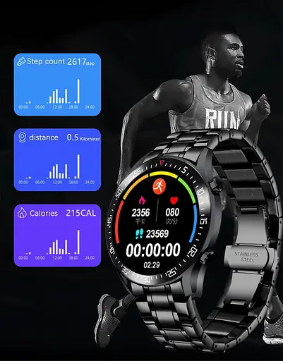 Смарт годинник Lige C2 водонепроникні IP68 (Чорний) - фото 4