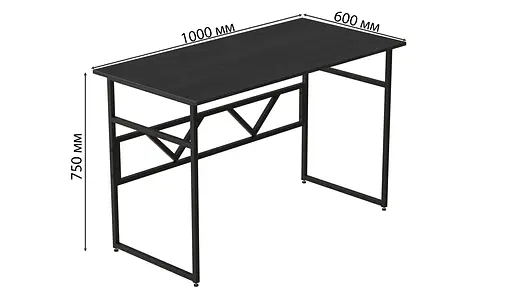 Компьютерный стол Ferrum-decor Райан 75x100x60 черный ДСП Сосна Кембра 16мм (FRD-103675) - фото 3