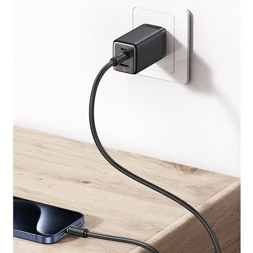 Кабель Usams SJ734 USB-C to USB-C 60W 5A 1.0m Black [138977] - фото 8