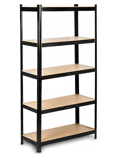 Стелаж LEOBRO Чорний 180 х 90 х 40 см 265кг/полиця 5 полиць (LB-R265-BLK) - фото 2