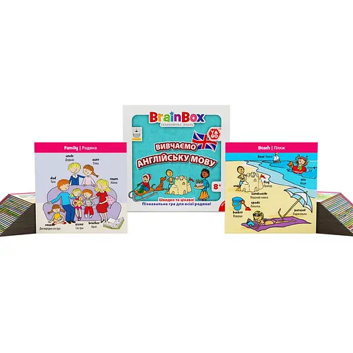 Карткова гра Brainbox "Вивчаємо англійську мову" Yago BZZBRLLE01UA 55 карток - фото 4