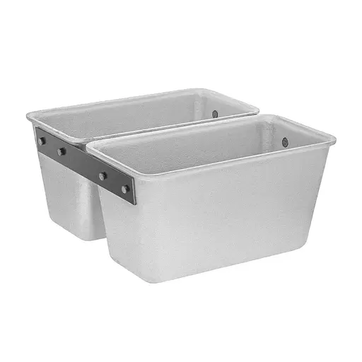 Форма подвійна хлібна для випікання стандартного "соціального" хліба цеглинки Л7 алюміній, Хлібпром 81365 - фото 5