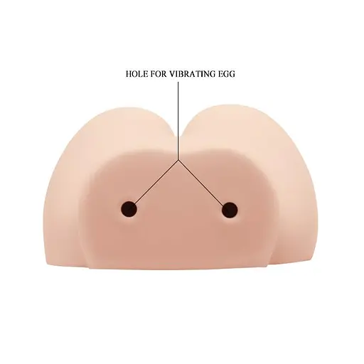 Мастурбатор с вибрацией Crazy Bull Vagina And Anal Busty Butt (телесный) - фото 5