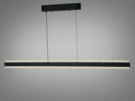 LED подвесная люстра с кристаллами черная 62 Вт - фото 1