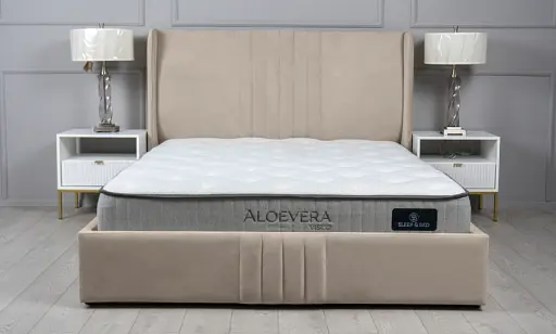 Ліжко 1,8 Лагуна темно-бежеве з підйомним механізмом - фото 3