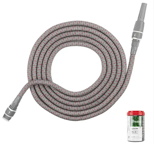 Растягивающийся шланг (комплект) Bradas SECRET DOTS 12 м WHITE LINE (WSCH12GYRD) - фото 1