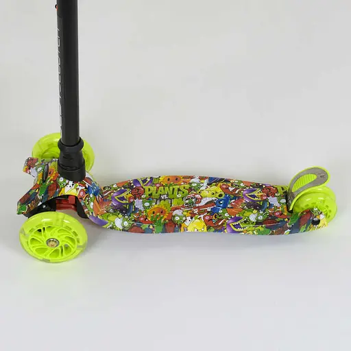Самокат дитячий Best Scooter 59х17х26 см Салатово-чорний 000231416 - фото 3