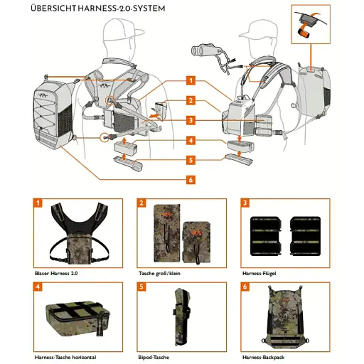 Модуль рюкзака Blaser Harness Brown 15 л - фото 4