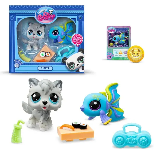 Игровой набор Littlest Pet Shop Рок-н-ролльные суши 00526 аксессуары и 2 фигурки - фото 3
