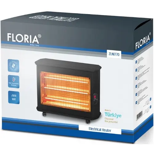Інфрачервоний обігрівач Floria ZLN1770, 2000Вт, Box - фото 5