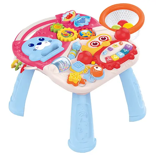 Дитячі ходунки-каталка "Перші кроки 4 в 1" HUANGER HE0827(Pink) музичні - фото 5