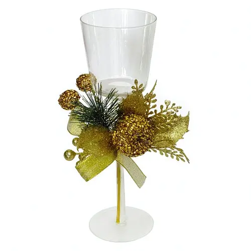 Подсвечник Бокал с яблоком - фото 1