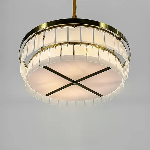 Подвесная люстра с акриловыми матовыми пластинами в 2-х размерах Ст. MJ 221 AB | Line F - фото 2