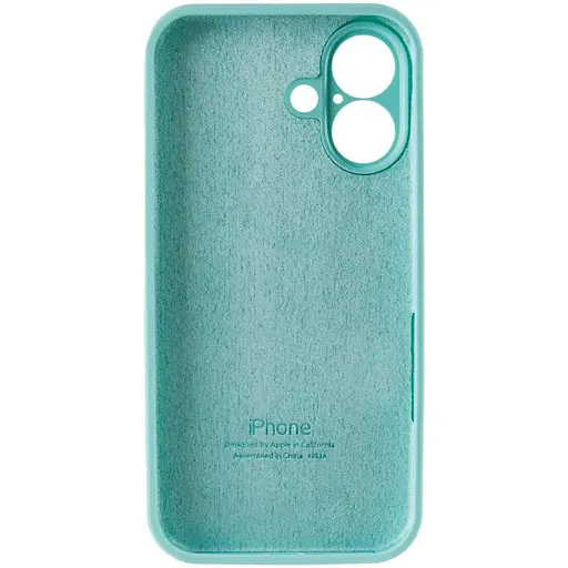 Чохол Epik Silicone Case Full Camera Protective AA для Apple iPhone 16, 6.1 Бірюзовий/Marine Green - фото 6
