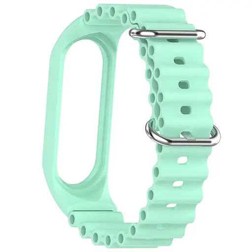 Ремешок Ocean Band для Xiaomi Mi Band 3/4/5/6/7 Бирюзовый / Blue Sea - фото 4