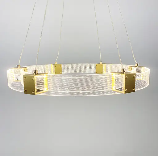 Люстра Round Dome у золотому каркасі Line.F Діаметр 60см - фото 8