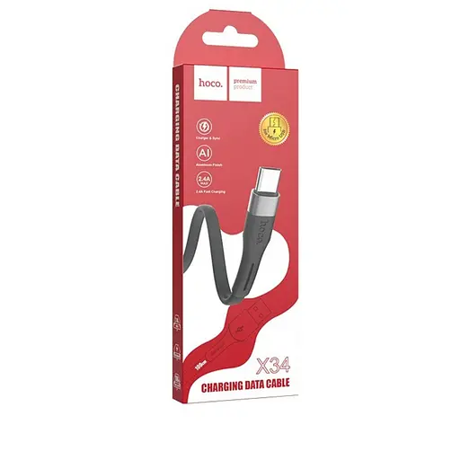 Кабель Hoco X34 Surpass charging data cable for Micro Чорний - фото 2