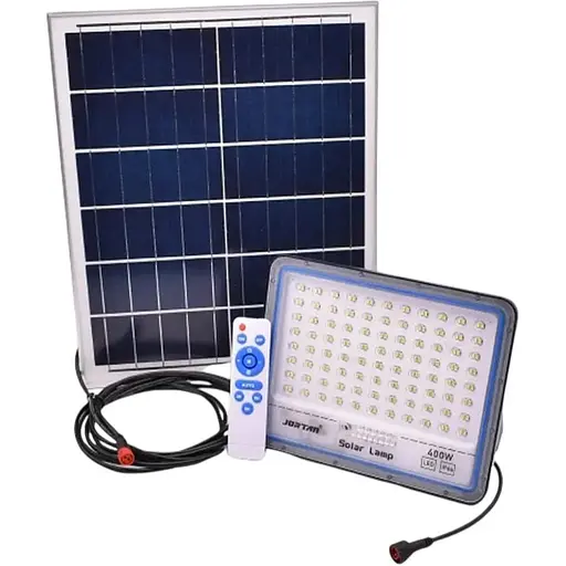 Светодиодный переносной LED прожектор-фонарь с солнечной панелью влагозащита IP66 6000К 176led 400Вт - фото 1