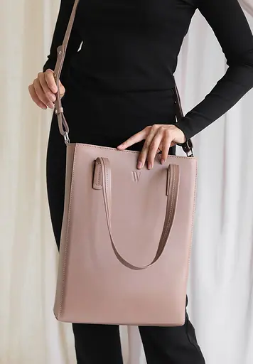 Шкіряний шопер Nancy карамельний - фото 6