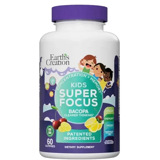 Комплекс для покращення пам'яті Earths Creation Kids Super Focus 60 шт. (1091-821 832)