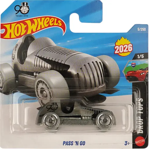 Базова машинка Hot Wheels Drop Tops Pass N Go срібляста (5785) JJH30-N521 - фото 1