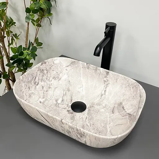 Умивальник VBI Ravenna stone matt накладний VBI-011217, Сірий - фото 3