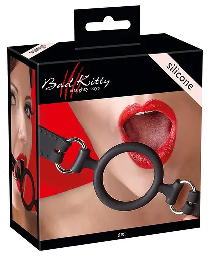 Кляп Bad Kitty Gag Silicone чорний - фото 4