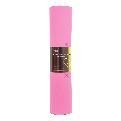 Килимок спортивний Cornix TPE 183 x 61 x 0.6 см для йоги та фітнесу XR-0005 Pink/Rose - фото 1