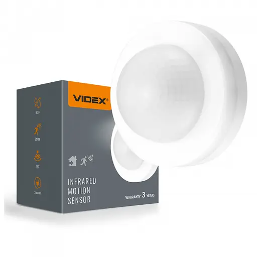 Датчик руху та освітленості Videx VL-SPC46W 220V 2000W інфрачервоний білий - фото 1