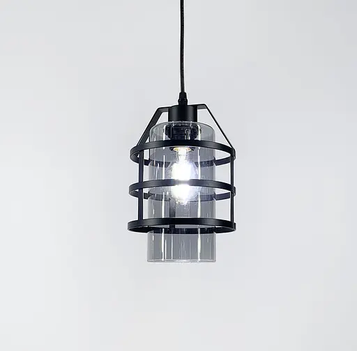 Підвісний світильник у стилі Loft у чорному корпусі Line.F Колір плафона Графітовий - фото 6