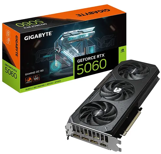 Видеокарта Gigabyte RTX 5060 8G GAMING OC (GV-N5060GAMING OC-8GD) (GDDR7, 128 bit, PCI-E v5.0 x16) - фото 10