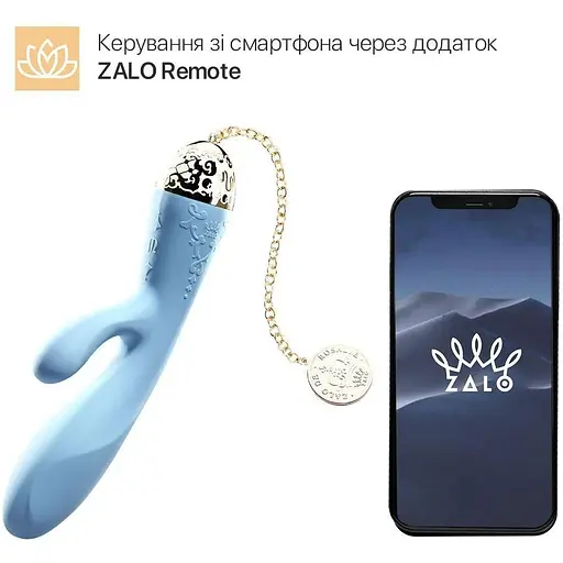 Смарт-вибратор кролик Zalo Rosalie Royal Blue - фото 2