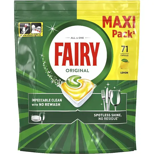 Капсулы для посудомоечных машин Fairy Original Все-в-1, 71 шт. - фото 1