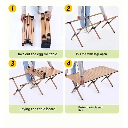 Стіл NatureHike кемпінговий, обідній, відкритий, складаний, портативний, розмір S 60х45х60 см - фото 4