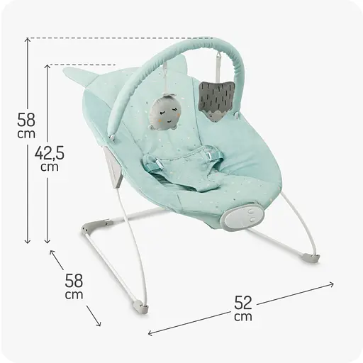 Кресло-шезлонг MoMi Glossy Blue (BULE00043) - фото 7