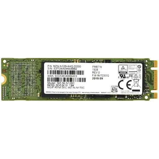 Накопичувач SSD Samsung M.2 2242 128GB (MZNLN128HCGR-000H1) Б/В - фото 1