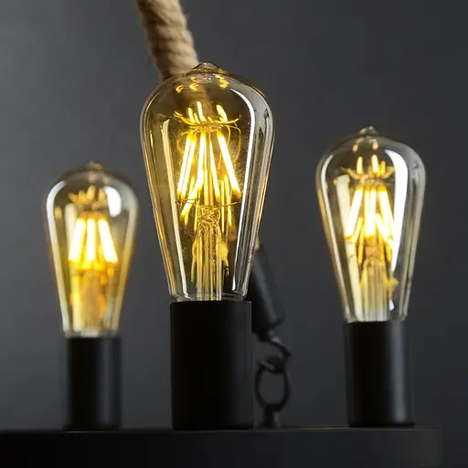 Люстра Brille лофт підвісна свічка E27 60W BK (BL-335S/6) - фото 4