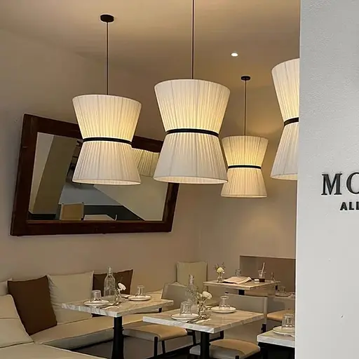 Дизайнерский светильник с цилиндрическим цилиндрическим абажуром Ø50х60 см Line F MJ240-500 x 600 Белый - фото 1