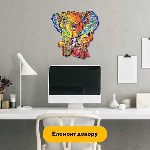 Пазл деревяний Сімя Слоників, А2, Картонна коробка 300+ елементів - фото 6