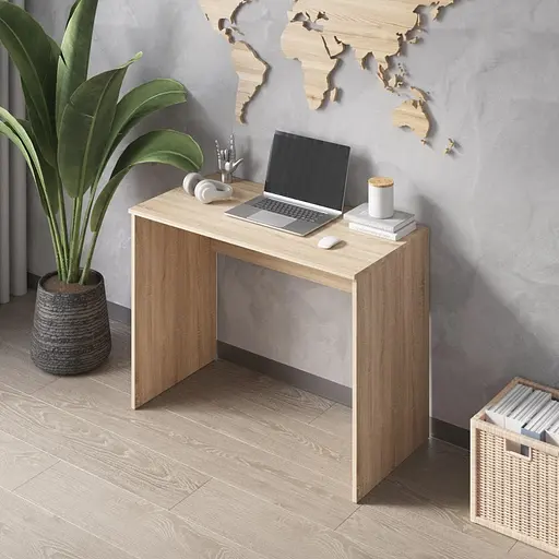 Стіл письмовий Vays M-21 Дуб Сонома, комп’ютерний стіл-парта для ноутбука, ЛДСП, 100×50×76 см - для дому, офісу, навчання