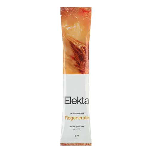 Напій розчинний з електролітами з екстрактом чорного чаю та колагеном зі смаком персика Regenerate Elekta 150 г (30 шт по 5 г) - фото 2